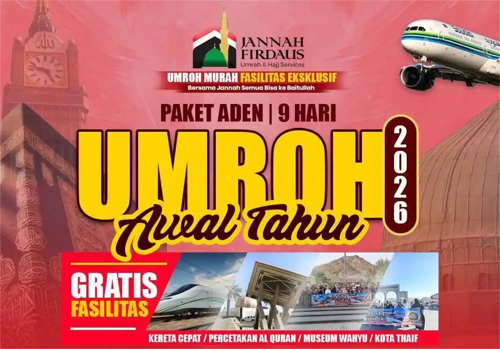 Paket umroh Aden awal tahun 2026 dengan akomodasi nyaman dan harga terjangkau