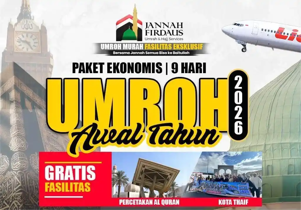 Paket umroh ekonomis awal tahun 2026 dengan biaya terjangkau dan fasilitas lengkap